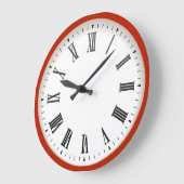 Rood en wit kantoor roman numeral is groot grote klok (Hoek)