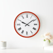 Rood en wit kantoor roman numeral is groot grote klok (Huis)