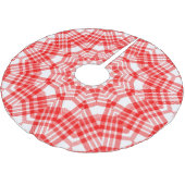Rood en wit kerst geruit kerstboom rok (Gekanteld)