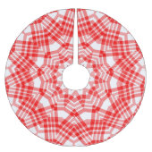 Rood en wit kerst geruit kerstboom rok (Voorkant)