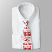 Rood en wit kerst Gezegden decor Stropdas (Gebonden)