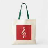 Rood en wit kerstcadeau tote bag (Voorkant)