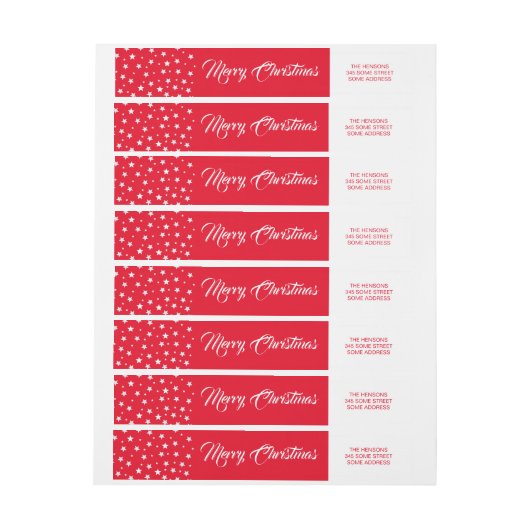 Rood en wit kerstfeest (Vel)