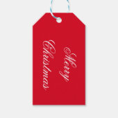 Rood en Wit Kerstfeest Cadeaulabel (Voorkant)