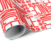 Rood en wit kerstfeest cadeaupapier (Rol Hoek)