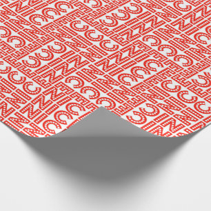 Rood en wit kerstfeest cadeaupapier