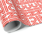 Rood en wit kerstfeest cadeaupapier (Rol Hoek)