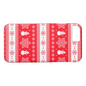 Rood en wit kerstfeest Case-Mate iPhone case (Achterkant (Horizontaal))