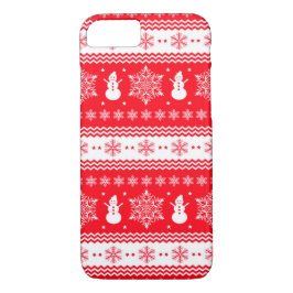 Rood en wit kerstfeest iPhone 8/7 hoesje