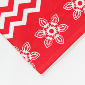 Rood en wit kerstfeest fleece deken (Hoek)