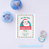 Rood en wit  kerstfeest flyer (Enkel)