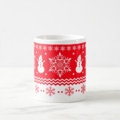 Rood en wit kerstfeest magische mok (Center)