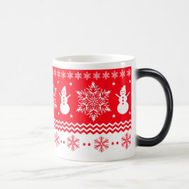 Rood en wit kerstfeest magische mok