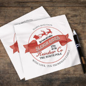 Rood en wit kerstfeest op maat servet