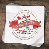 Rood en wit kerstfeest op maat servet