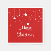 Rood en wit kerstfeest servet (Voorkant)