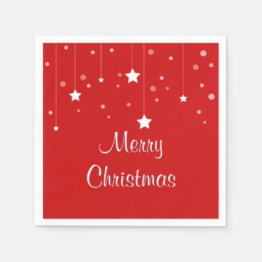 Rood en wit kerstfeest servet (Voorkant)