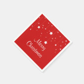 Rood en wit kerstfeest servet (Hoek)