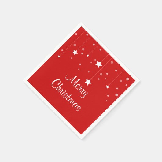 Rood en wit kerstfeest servet (Hoek)