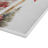 Rood en wit kerstfeest snijplank (Hoek)