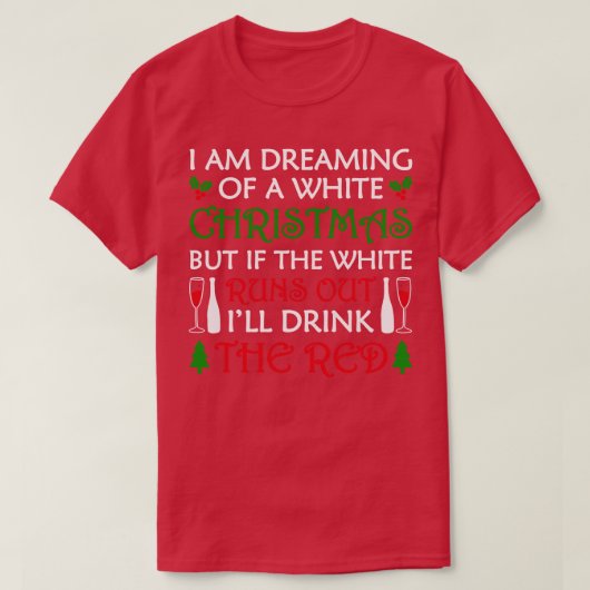Rood en wit kerstfeest t-shirt (Design voorkant)