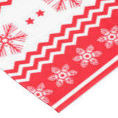 Rood en wit kerstfeest tafelkleed (Gekanteld)