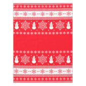 Rood en wit kerstfeest tafelkleed (Voorkant)