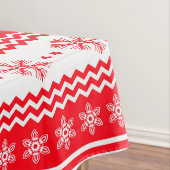 Rood en wit kerstfeest tafelkleed (Voorbeeld)