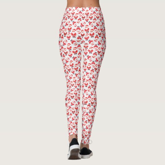 Rood en wit Kerstman nieuwigheidspartij Leggings (Achterkant)