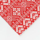 Rood en Wit Kerstmis Fair Isle Patroon Fleece Deken (Hoek)