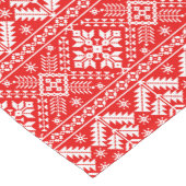 Rood en Wit Kerstmis Fair Isle Patroon Korte Tafelloper (Hoek)