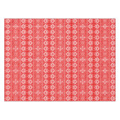 Rood en Wit Kerstmis Fair Isle Patroon Tafelkleed (Voorkant (Horizontaal))