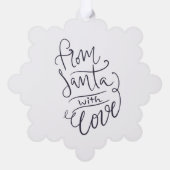 Rood en Wit Kerstmis Sneeuwman van Santa Ornament Kaart (Achterkant)