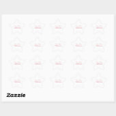 Rood en wit Kerstmis van Achternaam Ster Sticker (Vel)