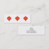 Rood en wit kerstontwerp. mini visitekaartje (Voorkant / Achterkant)