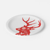 Rood en wit kerstpapier Bord (Gekanteld)