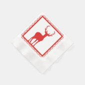 Rood en wit kerstpapier Napkin Servetten (Hoek)