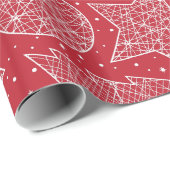 Rood en wit kerstpatroon — Gift Wrap Cadeaupapier (Rol Hoek)
