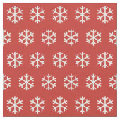 Rood en wit kerstsnowflake patroon stof (Close Up)