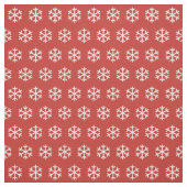 Rood en wit kerstsnowflake patroon stof (Swatch)