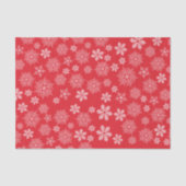 Rood en wit kerstsnowflake patroon tissuepapier (Voorkant)