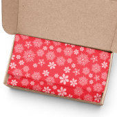 Rood en wit kerstsnowflake patroon tissuepapier