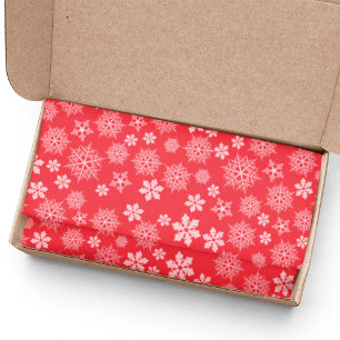 Rood en wit kerstsnowflake patroon tissuepapier