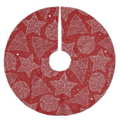 Rood en wit kerstvirologische rok kerstboom rok (Voorkant)