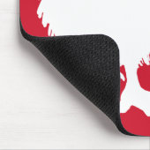 Rood en Wit Kiwi Silhouet Muismat (Hoek)