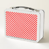 Rood en wit Klassieke Checkerboard door STaylor (Achterkant)