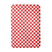 Rood en wit Klassieke Checkerboard door STaylor Badmat (Voorkant Verticaal)
