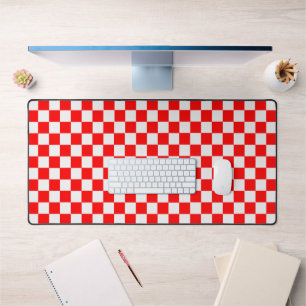 Rood en wit Klassieke Checkerboard door STaylor Bureaumat