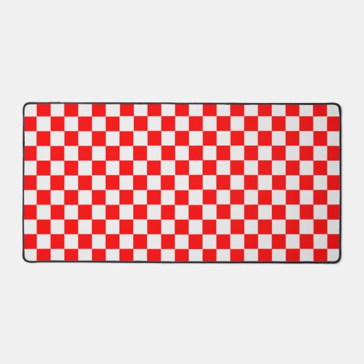 Rood en wit Klassieke Checkerboard door STaylor Bureaumat (Voorkant)
