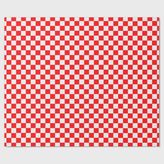 Rood en wit Klassieke Checkerboard door STaylor Cadeaupapier (Vlak)